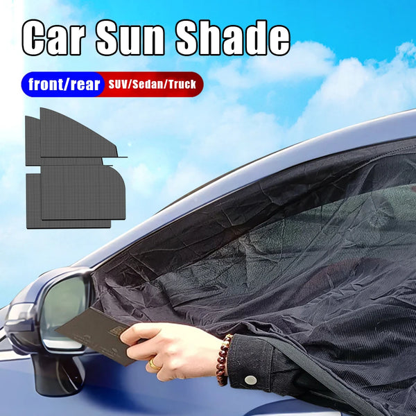 2/4Pcs Car Sun Shade Side Window Curtain Covers UV Protection Sun Visor Ventilated Mesh Anti-mosquito Net For Sedan SUV Truck