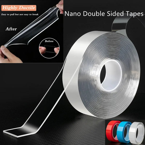 Nano Double Sided Tape Waterproof Transparent Reuse Home Tapes Adhesivos Porcelain Super Glue Cinta Doble Cara Extra Fuerte